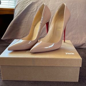 So Kate 120 Patent Nude Louboutins